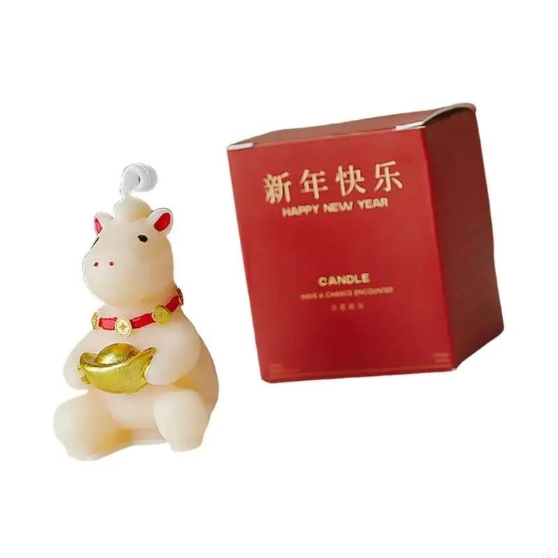 Elegant Candlewax Horse Item Permanent Flame Great As Relocation Present X3UC