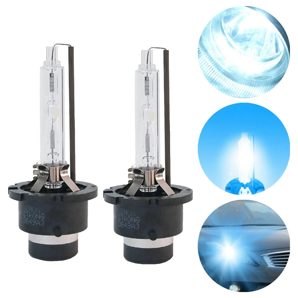 Headlight Xenon Bulbs 2pcs 35W 8000K D2S Waterproof IP68 Front Left Anti-UV Confortable For Infiniti G35 2005-08