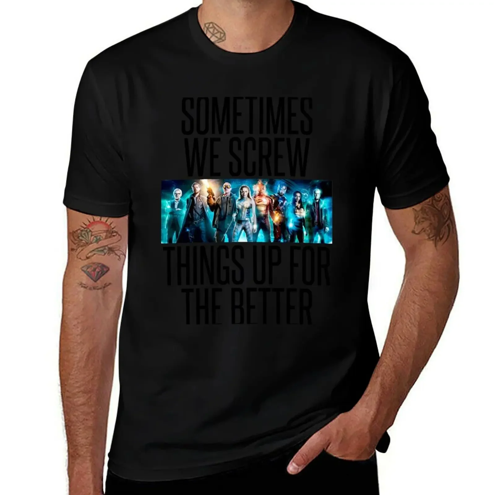 Sometimes we screw things up for the better T-Shirt sweat tees anime clothes summer top plain t shirts men