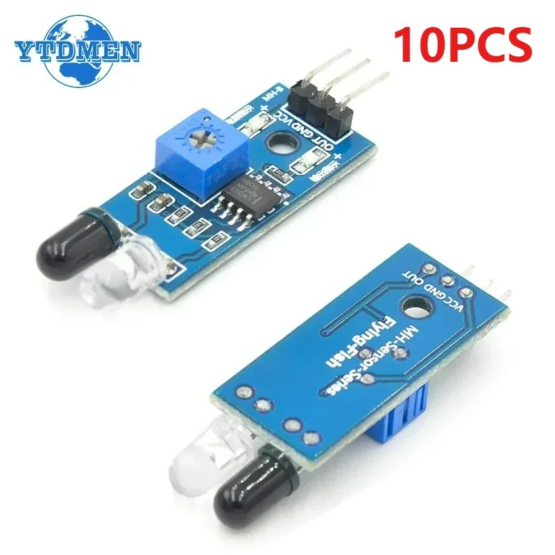 10pcs IR Flame Sensor Module IR Infrared Obstacle Avoidance Sensor Module for Arduino Smart Car Robot Reflective Photoelectric