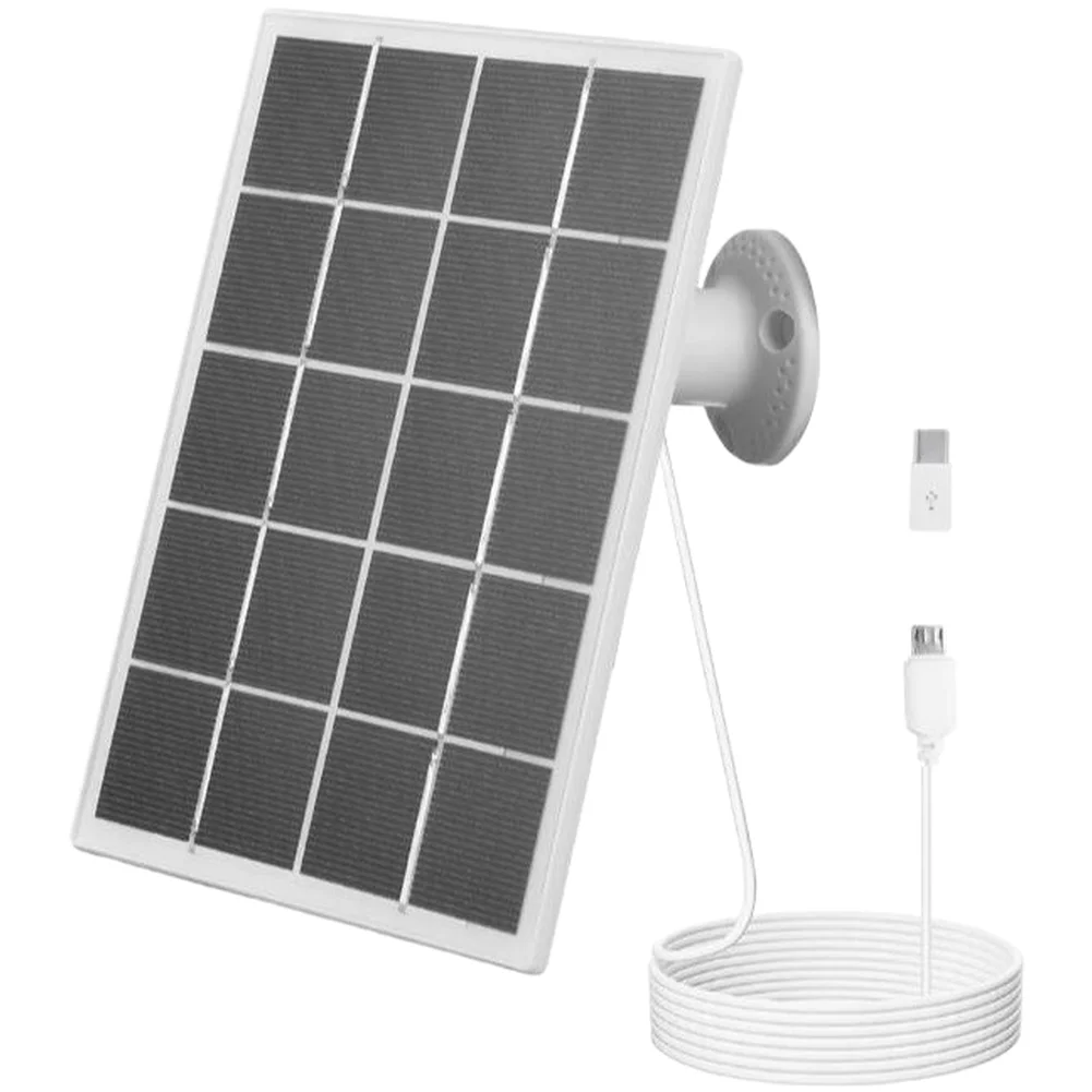 For 3w 5V Solar Panel Compatible with For Arlo for Ring For eufy For blink Doorbell USB Cameras Monocrystalline IP65