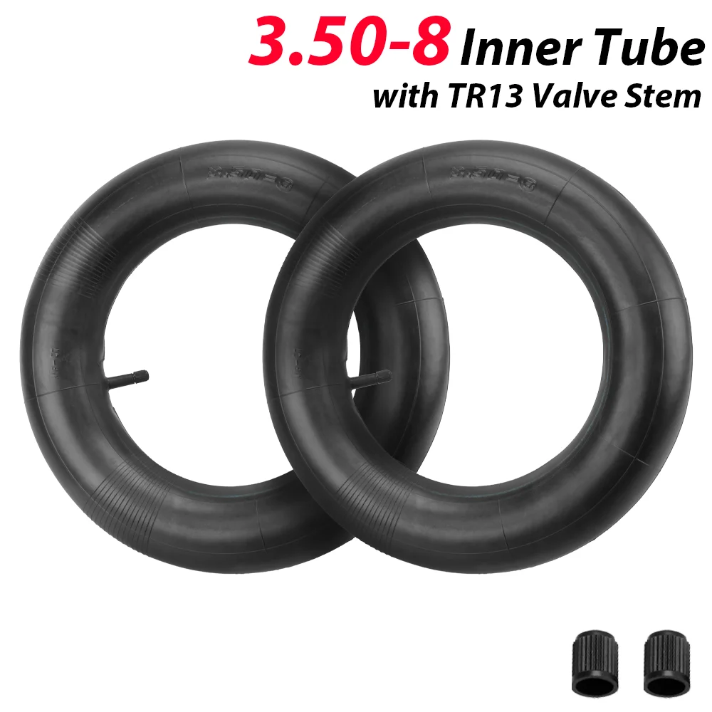 2pcs 3.50-8 Inner Tube wtih TR87 90° Bent /TR13 Straight Vavle Stem for Pneumatic Wheelbarrow Wheel Cart Wheel Garden Cart Wagon