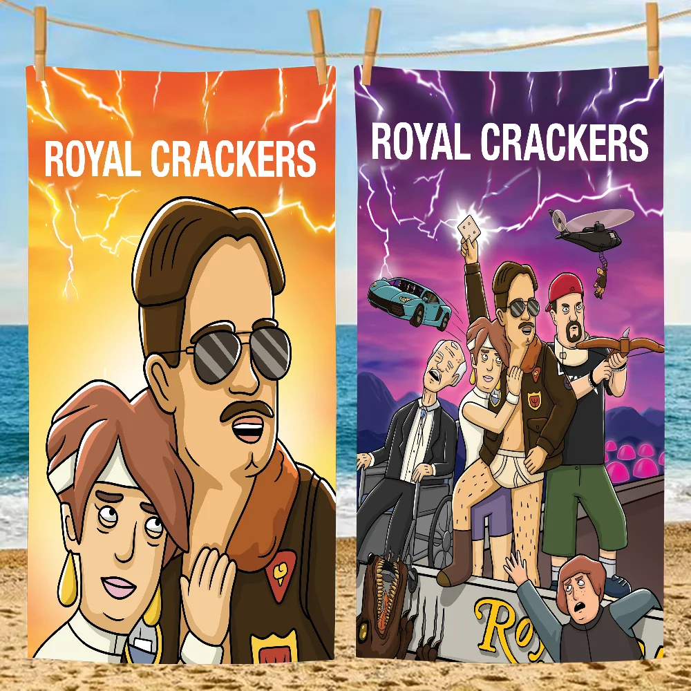 

Cartoon R-Royal C-Crackers Towel Beach Towel Large Size Outdoor Travel Camping Absorbent Beach Towels Summer Swimming