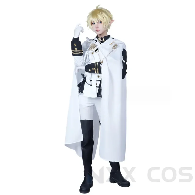 Anime Seraph of the End Hyakuya Mikaela Cosplay Costume Role Play Comic Con Hallowmas Party Wigs Animation Prop