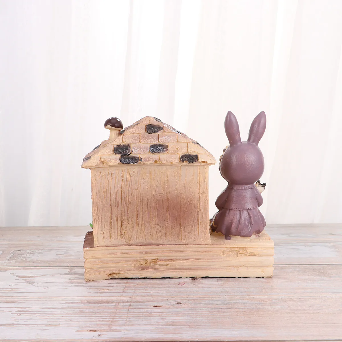 

Wooden House Shape Perpetual Calendar Block Manual Turning Desktop Decoration Vintage Office Home Rabbit Girl Adornment
