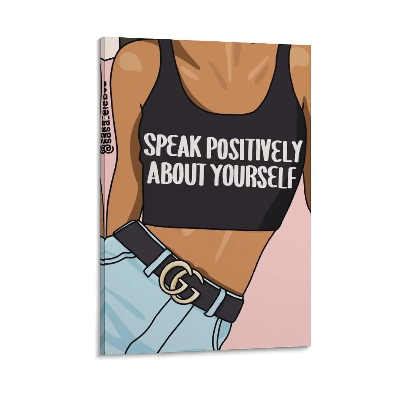 

Speak positively about yourself by Sasa Elebea Canvas Painting canvas wall art pictures for wall Decoration bedroom