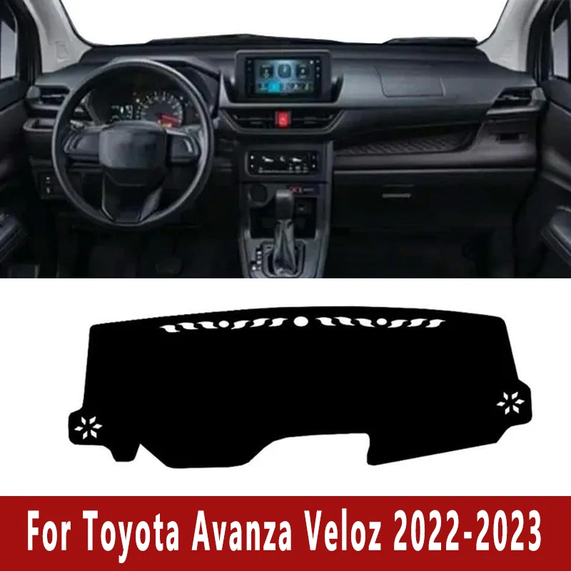 Auto-Armaturenbrett-Matte, Armaturenbrett-Abdeckung, zentrales Steuerpolster, individuell für Toyota Avanza Veloz 2022 2023, rutschfester Umhang, Sonnenschutz-Zubehör