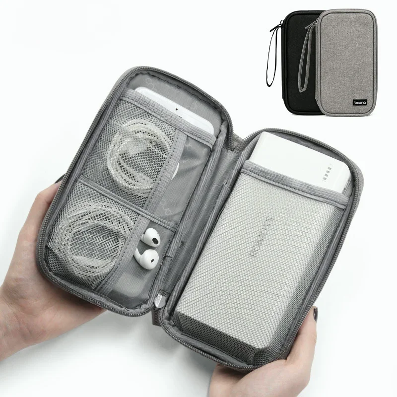 Electronic Storage Bag Mobile Hard Disk Pack Business Trip Portable USB Data Cable Organizer Headset Charger Protection Cover