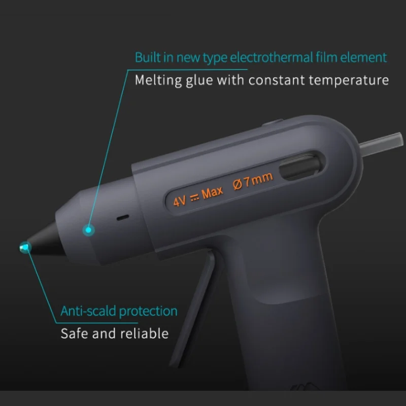 JIMIHOME bezprzewodowy pistolet do klejenia na gorąco pistolet do klejenia na gorąco z bezprzewodową ładowalną stacją dokującą do majsterkowania z