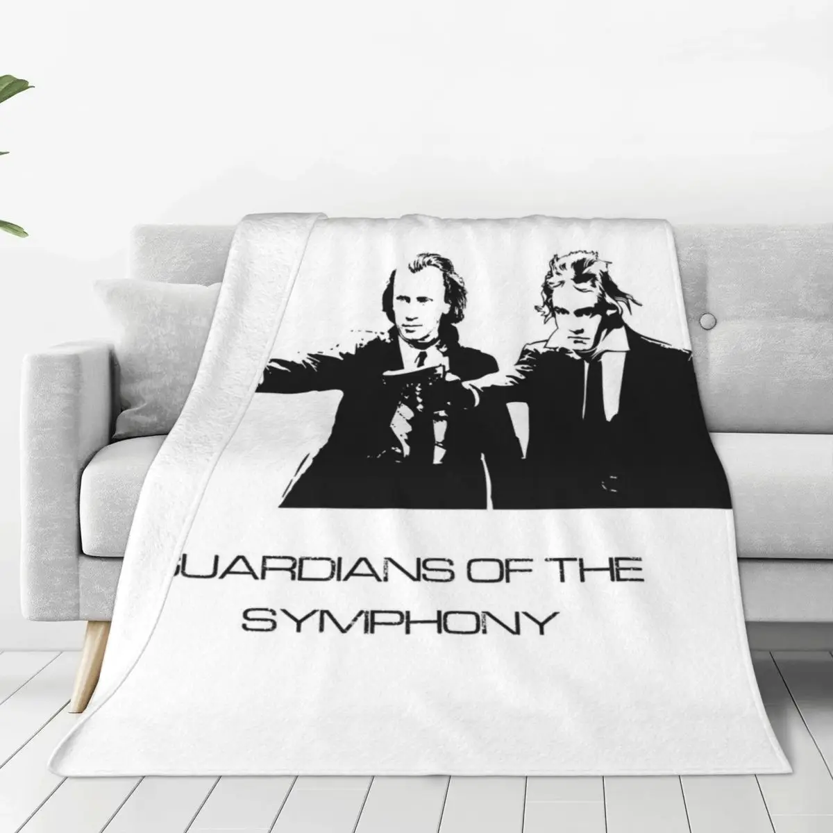 Brahms And Beethoven Guardians Of The Symphony Blanket Fleece Sofa Throw Blankets For Couch Bedding Throws Bedspread Quilt