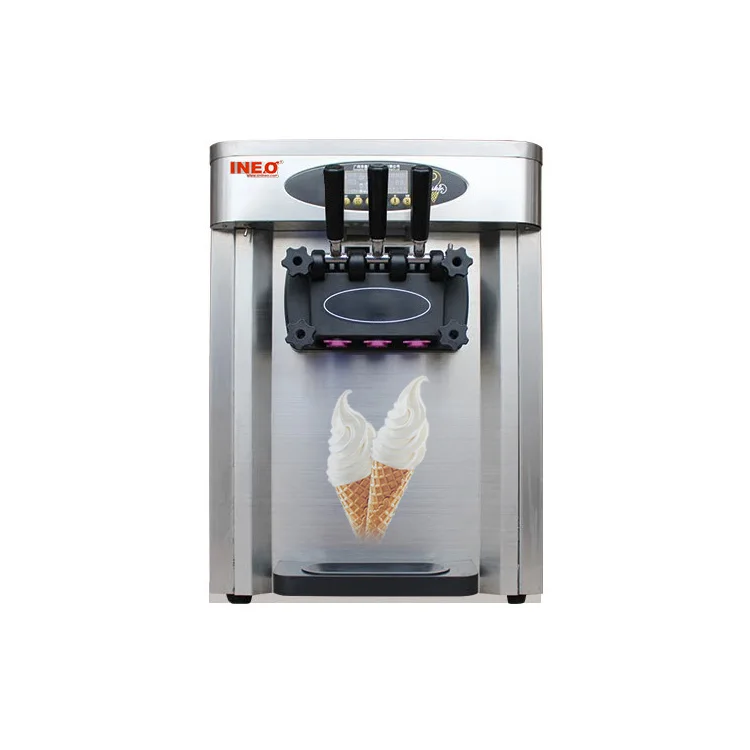 

Commercial Three Head Frozen Yogurt Soft Ice Cream Maker Floor Standing Automatic Soft Ice Cream Machine