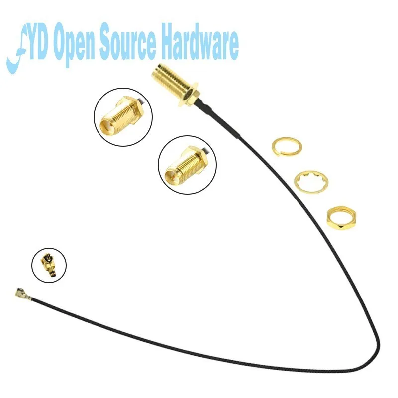 IPEX To SMA, SMA Connector Cable Female To UFL/ u.FL/ IPX/IPEX,RF Coax Adapter Assembly Pigtail 20CM Cable