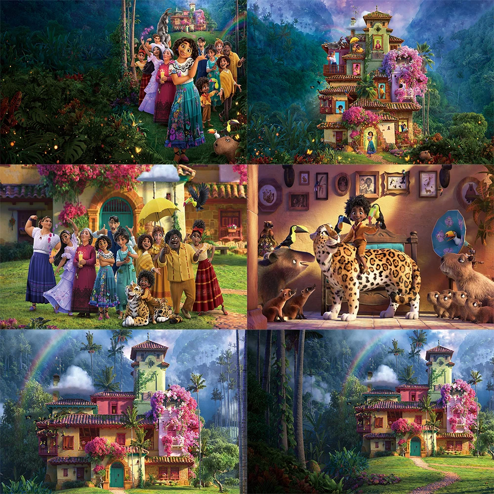 

Photography Backdrops ENCANTO Film Princess Birthday Photo Backdrop Magic Home Wild Photocall Children Background