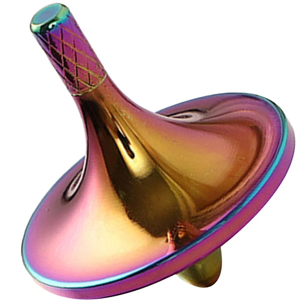 النحاس الدوران غير مرقح الدوران للكبار الضغط منضدية تململ جيروسكوب معدني صغير اللعب مضحك لعبة تفاعلية #1