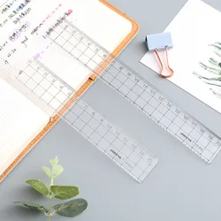 1pcs Simple STYLE 15cm 18cm 20cm Transparent Simple Ruler Square Ruler Cute Stationery Drawing Supplies