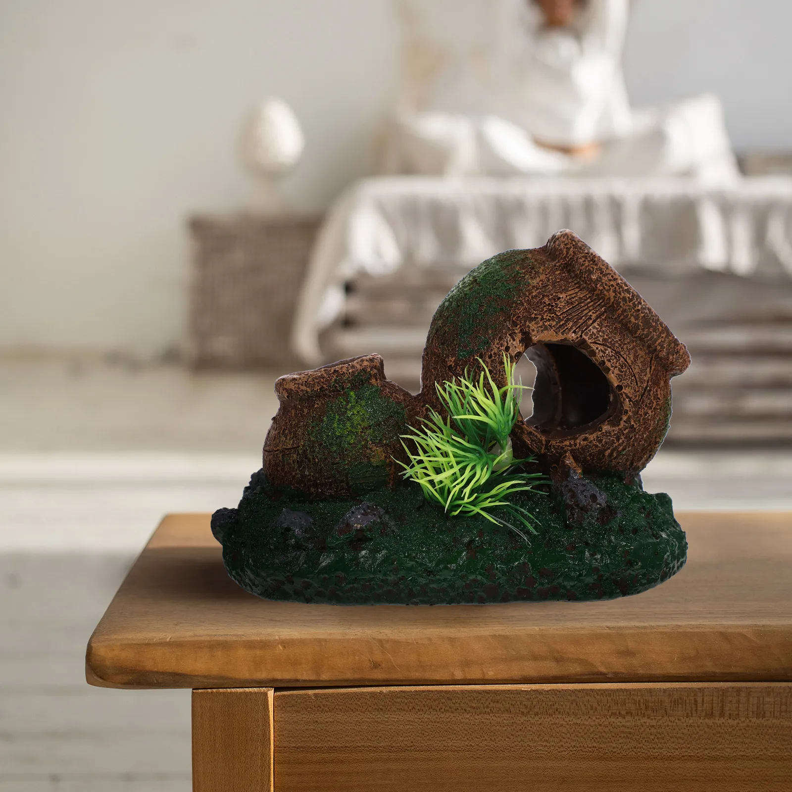 

Resin Shrimp Aquarium Decor Fish Tank Cave Hideout Small Safe Eco Spawn Shelter nament Pet Fish Shrimp Breeding House Supplies