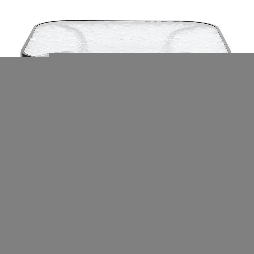 

Квадратный стол для патио 32 дюйма с закаленным стеклом и отверстием для зонта, для использования на открытом воздухе