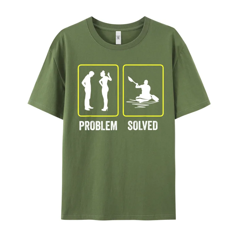 Funky Mens Funny Kayak Shirt Great Casual Short Sleeve Tshirts Summer O-Neck Premium Cotton Tees Gift Idea Tops Shirt Print