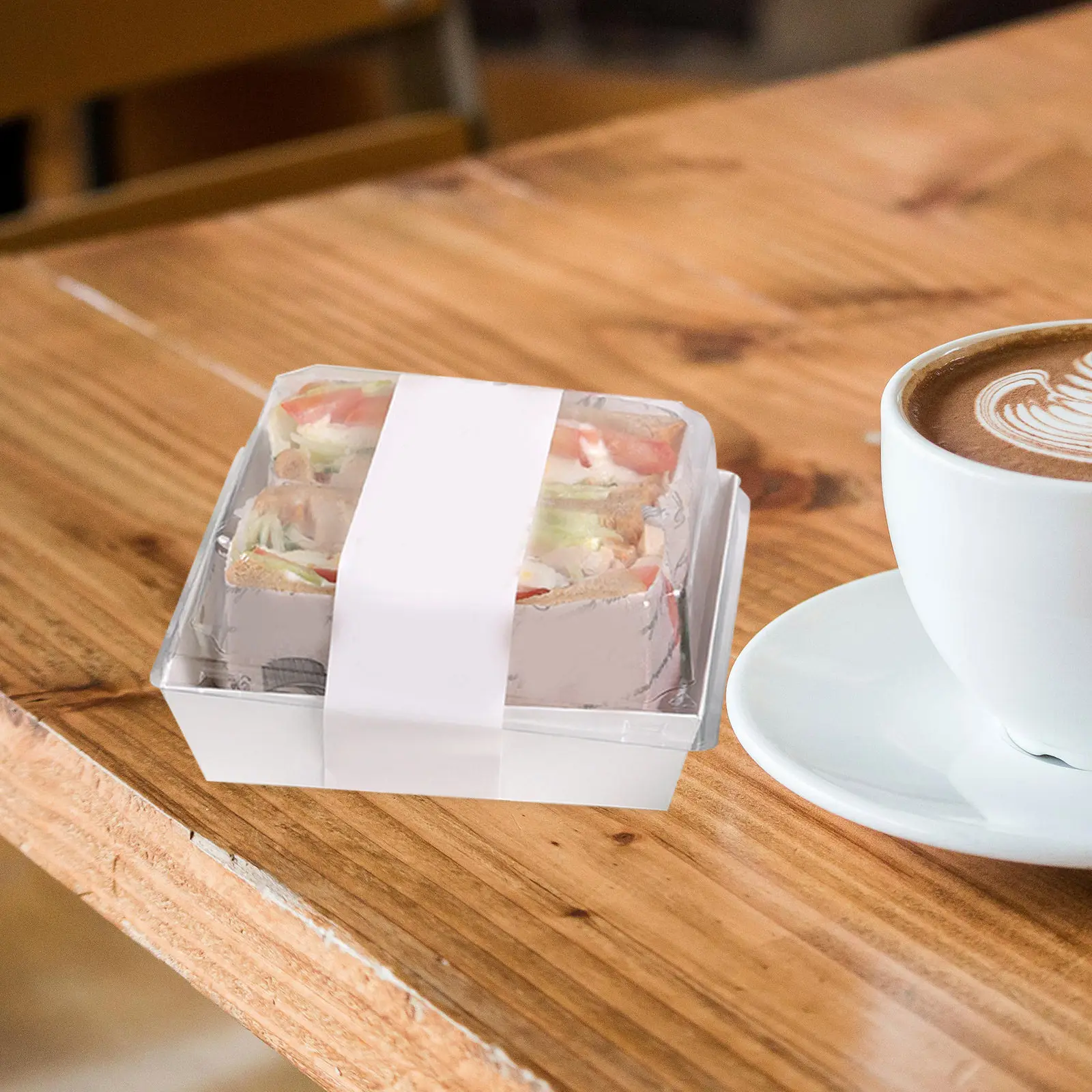 

50pcs Cake Boxes Transparent Sandwich Containers Portable Storage For Dessert Muffins Biscuit Party Accessory Bakery Box Wedding