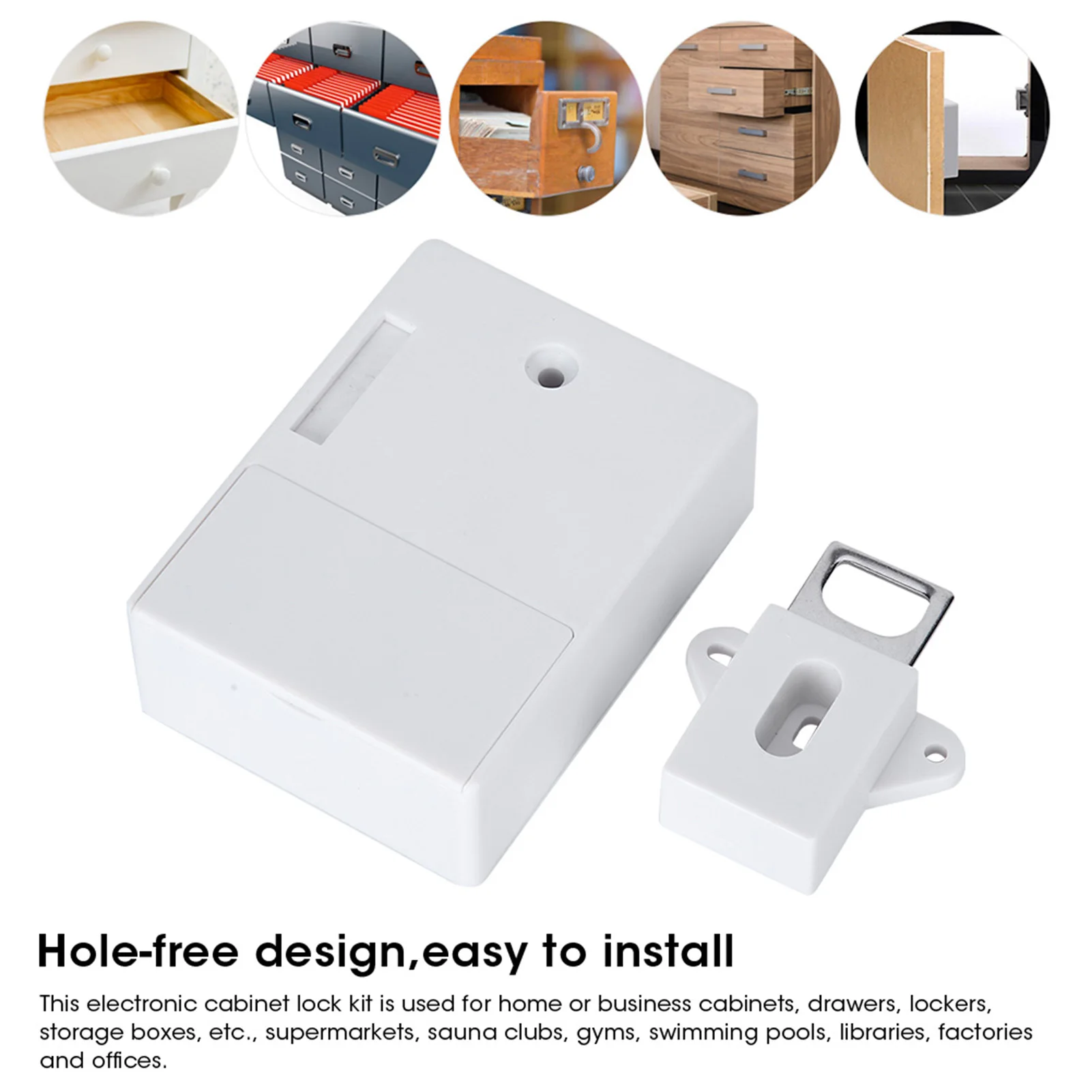 125KHz Smart Cabinet Lock Electronic RFID Card Opening No Drill for Wardrobe Sauna Locker Cupboard‑ ID Card Lock RFID Locks