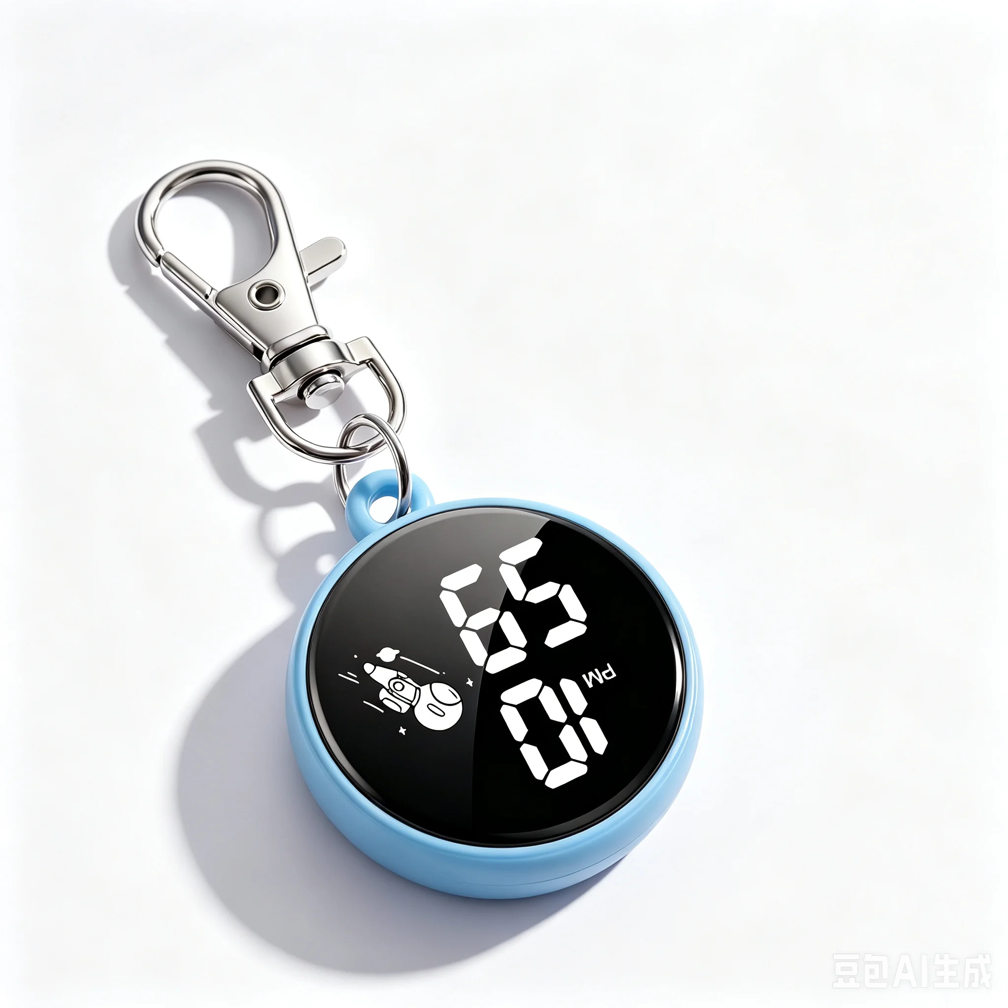 Children's Portable Digital Exam Pocket Watch, Keychain Design
