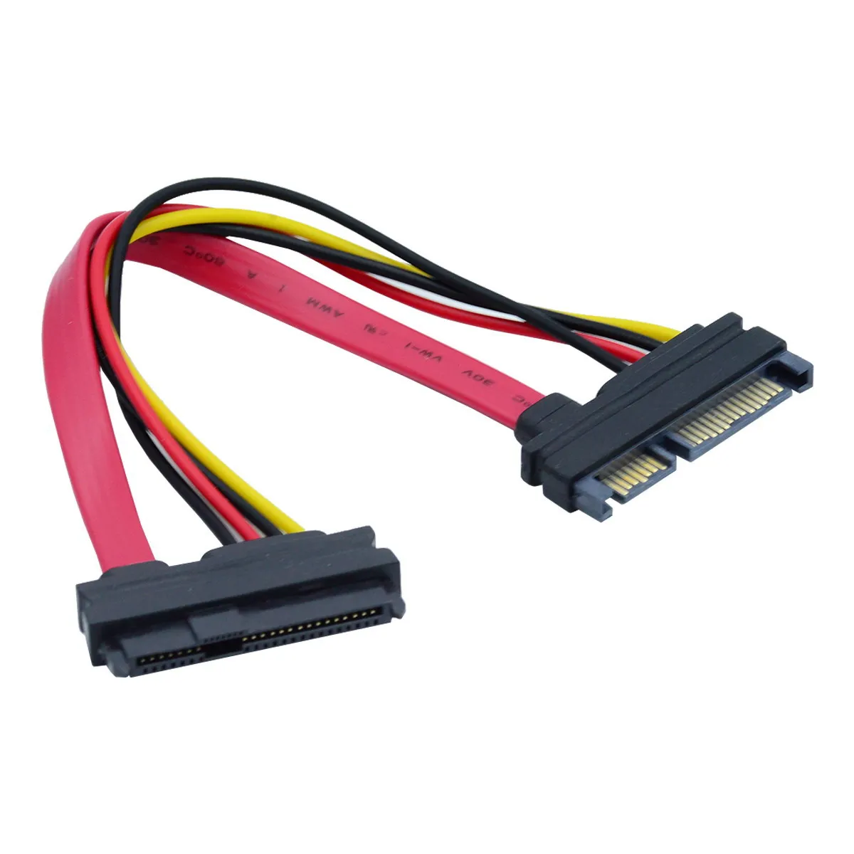 SATA 22Pin Hard Disk Drive Raid to SFF-8482 SAS 29 Pin Extension Cable with 15 Pin SATA Power Port