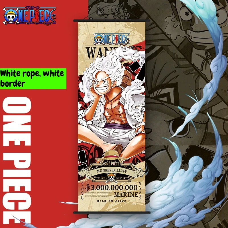 Nieuwe One Piece Lange Wandrol Cartoon Monkey D. Luffy Scroll Poster Anime Merchandise Vakantiecadeau Kamerdecoratie