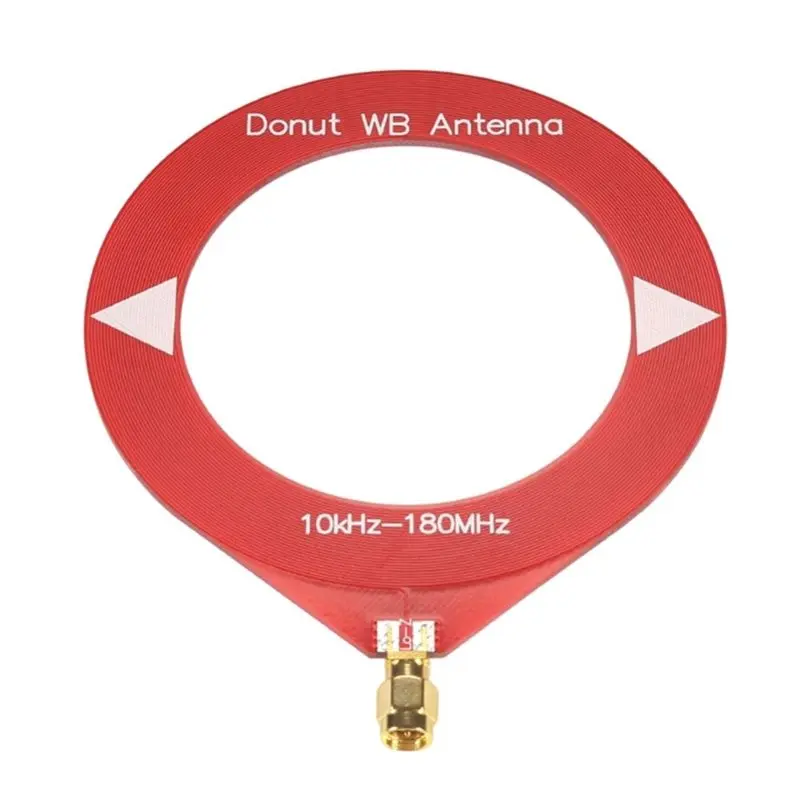 B03B-Shortwave For SDR Intercom Antenna 10Khz-180Mhz Loop Design With SMA Base Connector Donut Broadband Converter