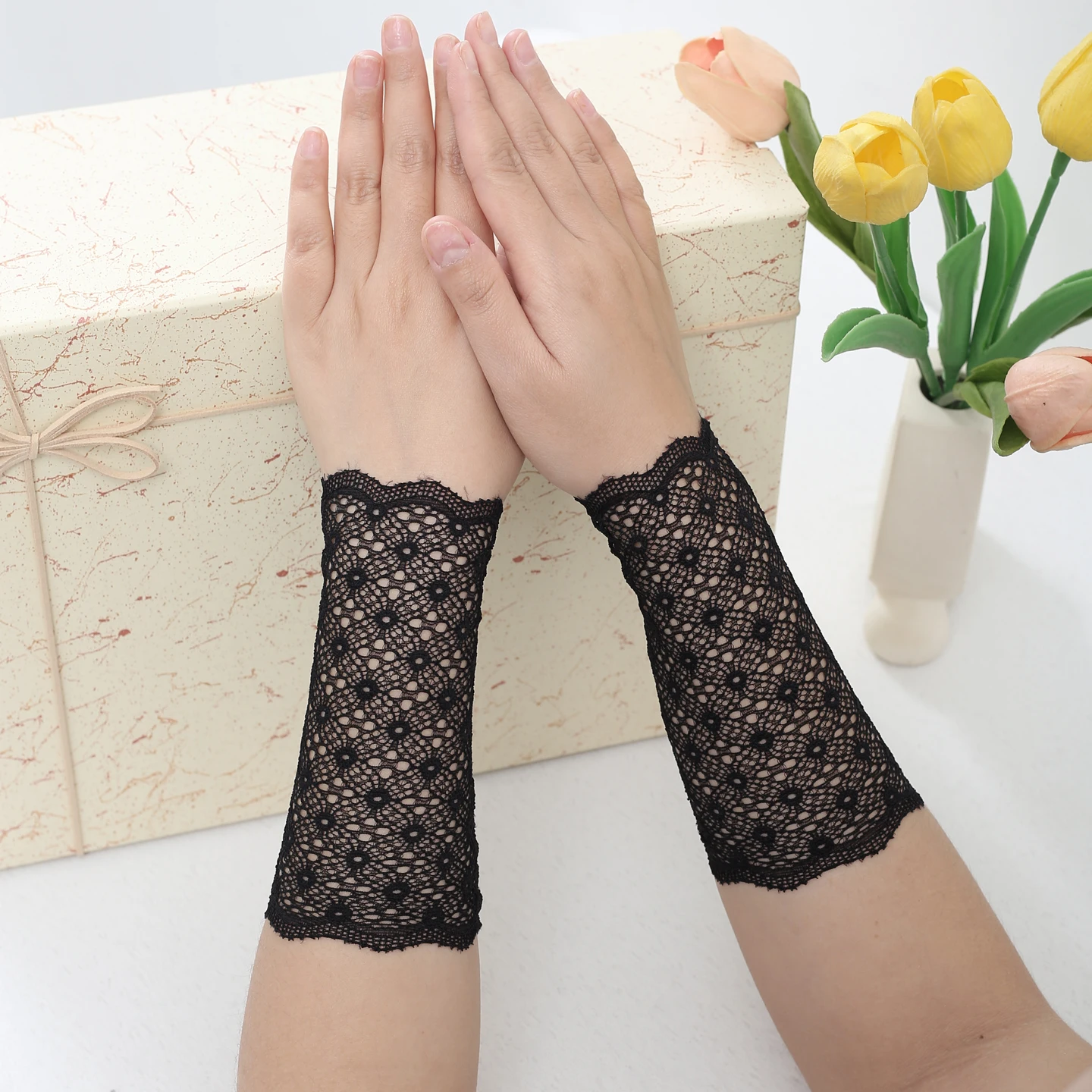

Lace Wristbands For Ladies, Summer Scar-Reducing Decorative Items, Suitable For Brides' Evening Parties And Performances