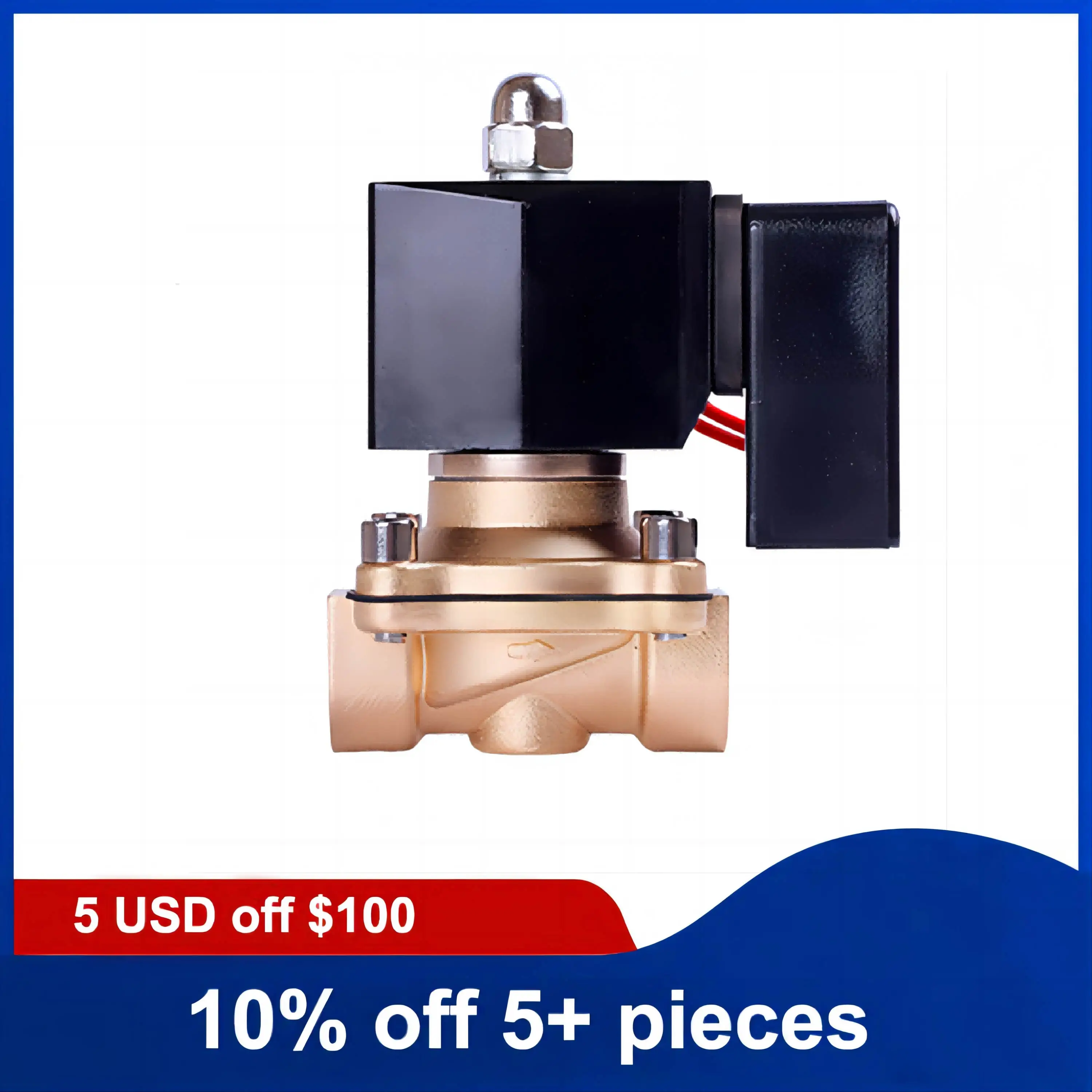 

2" Brass Non-Hot Normally Closed Solenoid Valve 220V 12V 24V Solenoid Valve For Long-time Working