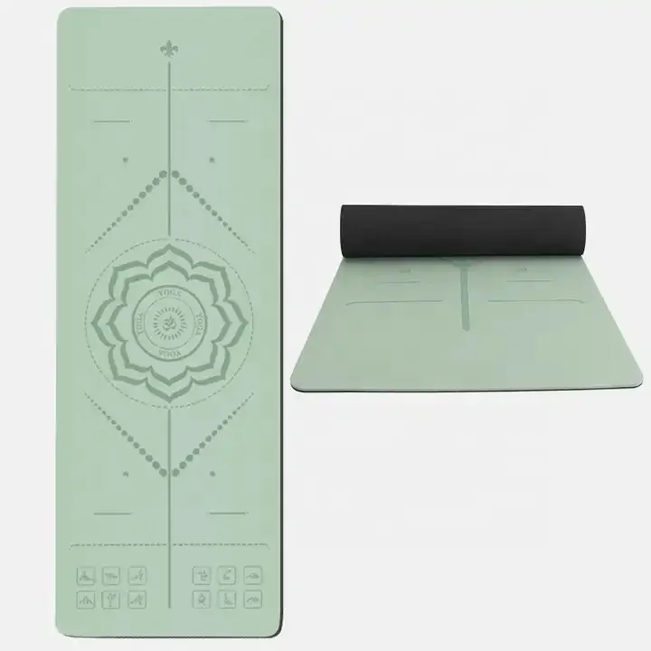 

Eco Friendly Double Color Tpe Yoga Mat 6mm Custom Logo Fitness Mat Non Slip Yoga Matt With Straps And Mesh Bag