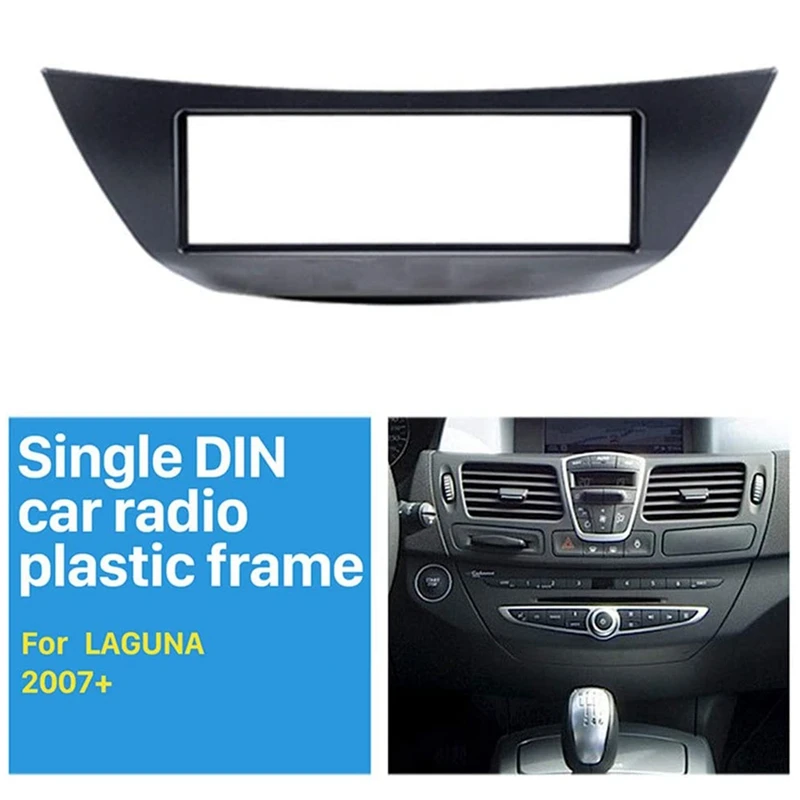 

1 Din Car Radio Facia For Renault Laguna III 2007 DVD Stereo CD Panel Dash Kit Trim Fascia Dashboard Frame Black