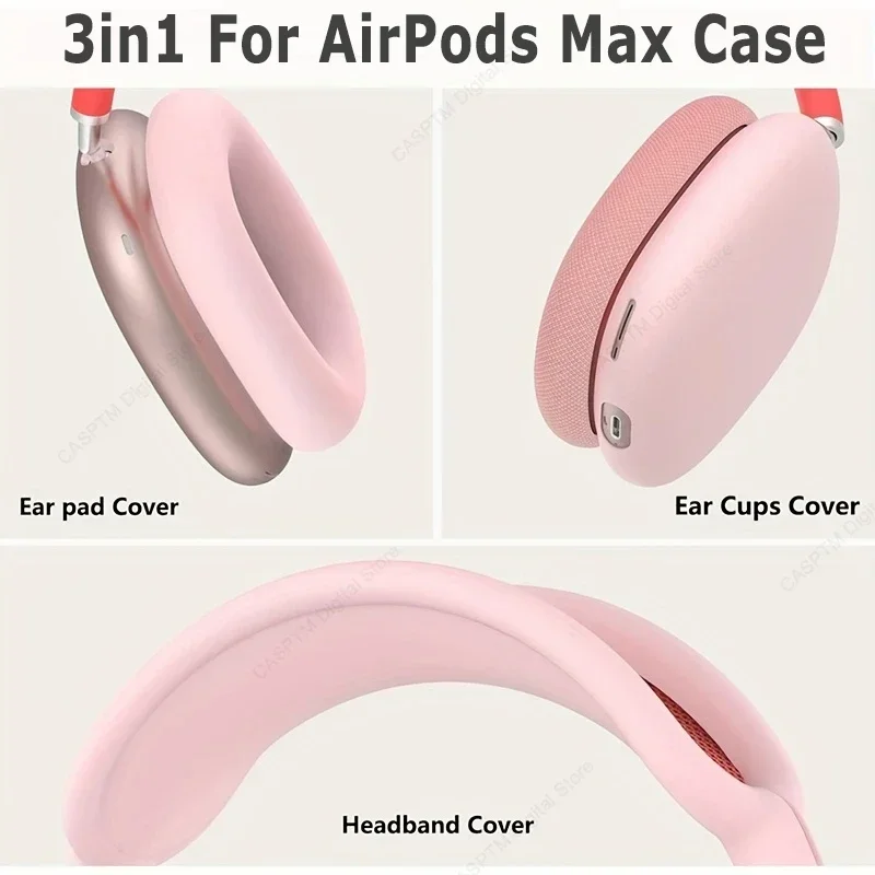 Transparent Case For AirPods Max TPU Wireless Headphones Shockproof Case Replacement Case Protector Cover For 2020 AirPods Max