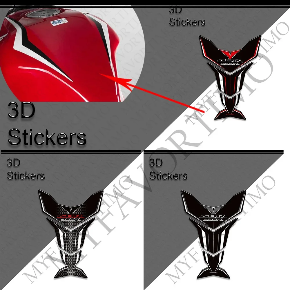 Stiker pelindung 3d, aksesori sepeda motor untuk Honda CBR500R 2024, stiker bahan bakar 3d, perekat