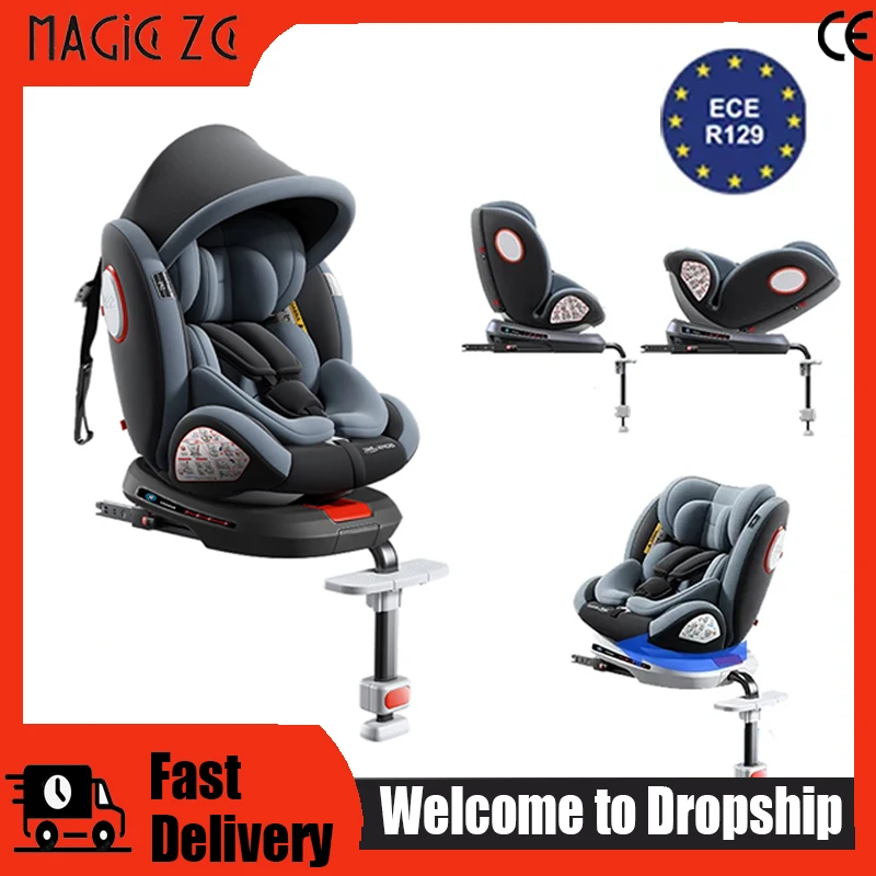 Sièges auto pour enfants avec ISOFIX pour bébé, angle de rotation réglable à 360°, 0-12 ans, siège auto adapté avec repose-pieds