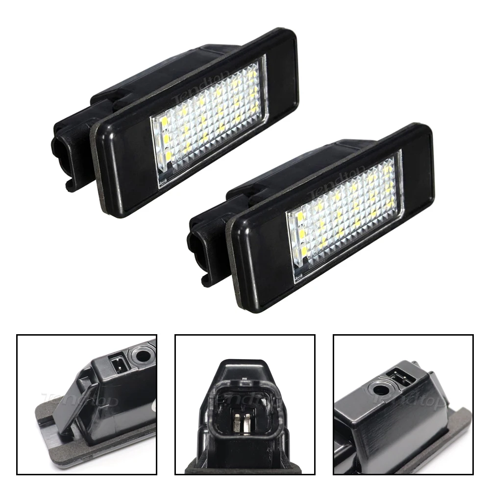 Canbus LED License Number Plate Light For Citroen C2 C3 C5 C6 C8 For Peugeot 106 1007 207 307 406 407 607 License Number lamp