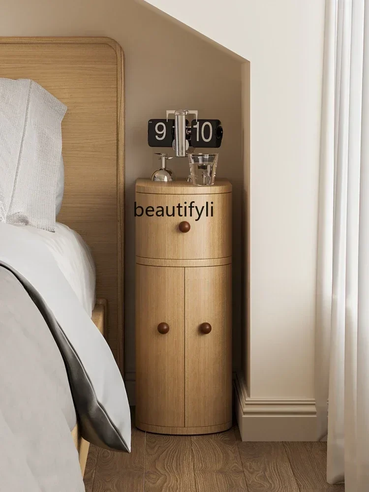 z1Narrow Side Gap Bedroom Bedside Table Simple Modern Bedside Cabinet Mini Ultra Narrow Storage Cabinet