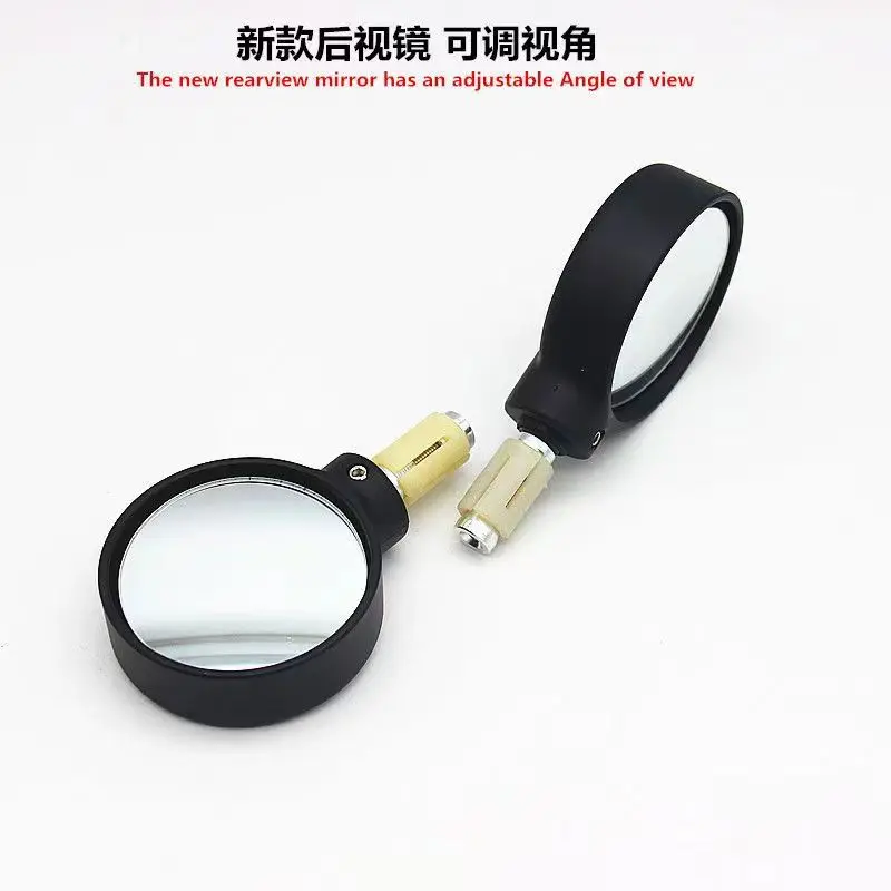 Pair Universal Motorcycle Mirror Chrome plated Black 22mm Handle Bar End Rearview Side Mirrors Motor Accessories