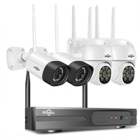 Hiseeu 8WK-4HBC25 Wireless Camera Security System Kit 5MP 5X Digital PTZ 4CH Outdoor CCTV Camera 2 Way Audio  Video Surveillance