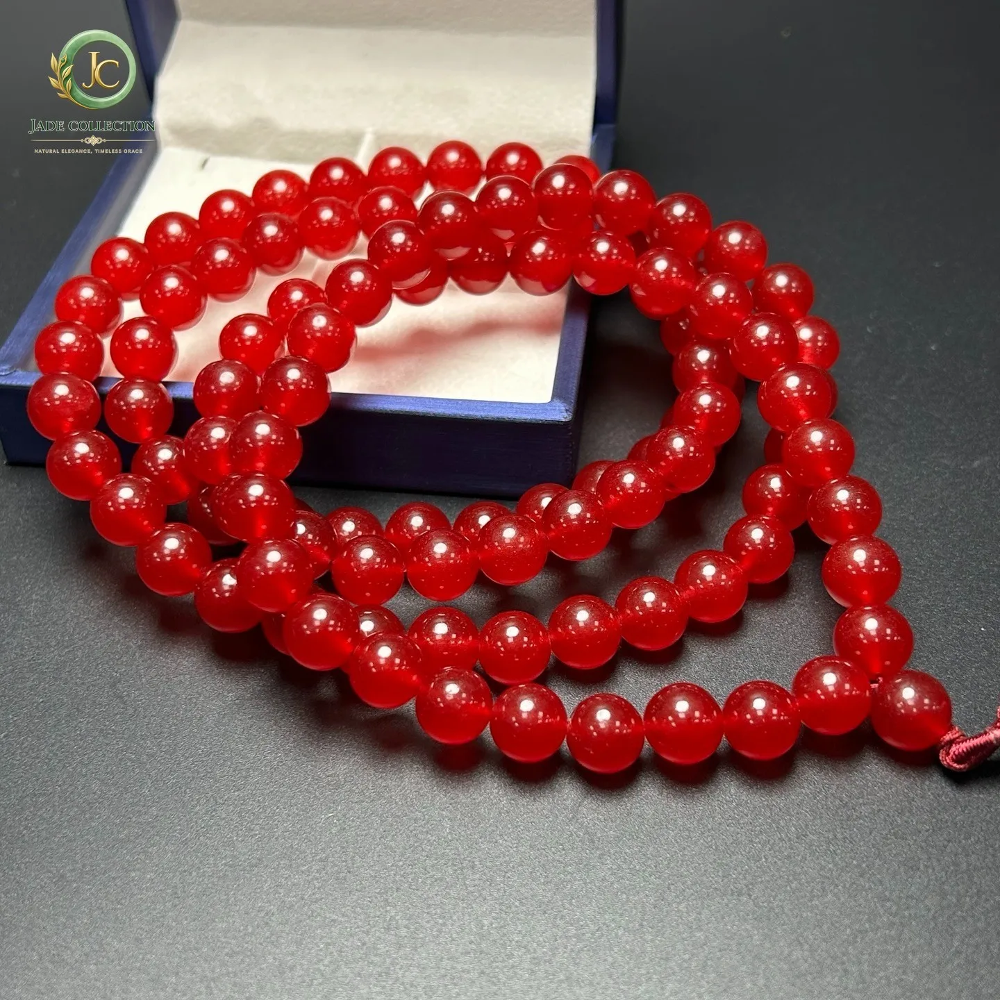 Real Natural Ice Myanmar Jade jadeite 108 Round Beads Necklaces 10MM