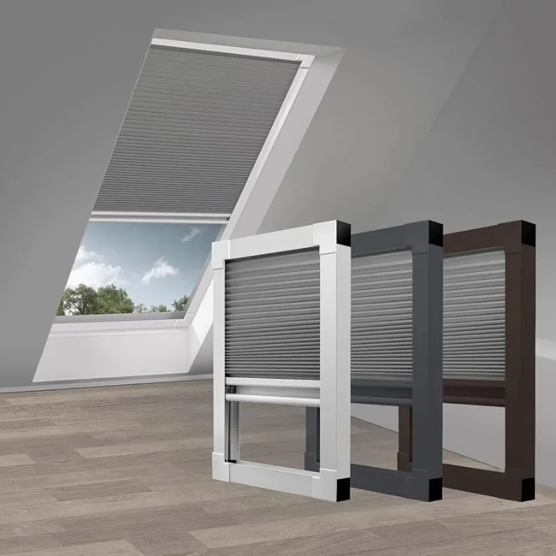【Best Selling】Best Selling Electric Honeycomb Skylight Blinds Electric Window Honeycomb Blinds For Skylight Cellular Skylight Sh