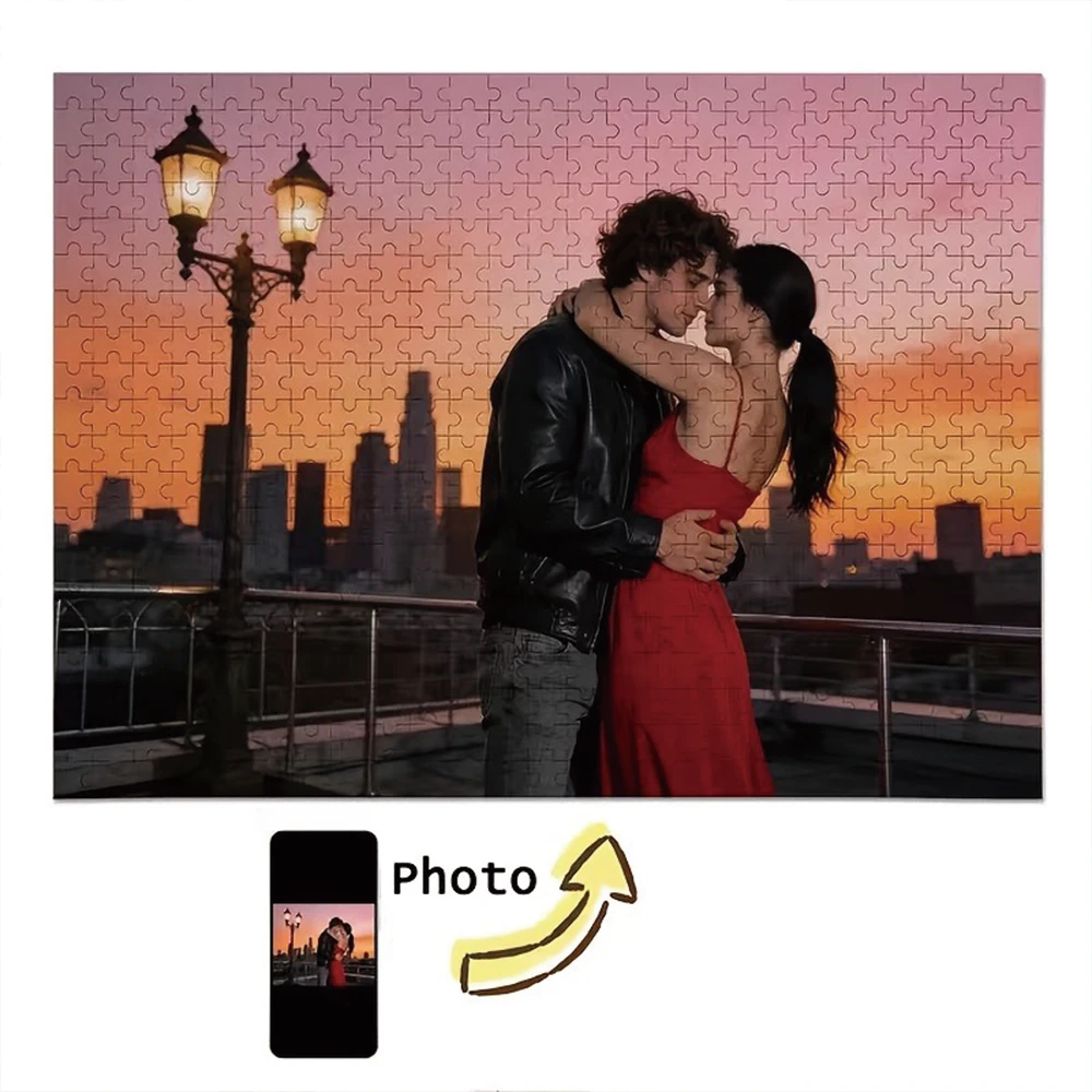 35/300/500/1036pcs Personalized Custom Photo Puzzle Selfie Photo Assembling Picture