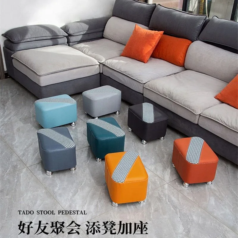 

Tech Cloth Solid Wood Bench for Home Use Small Sofa Stool Shoe Changing Stools Coffee Table Low Stools Footrest Wooden Ottomans