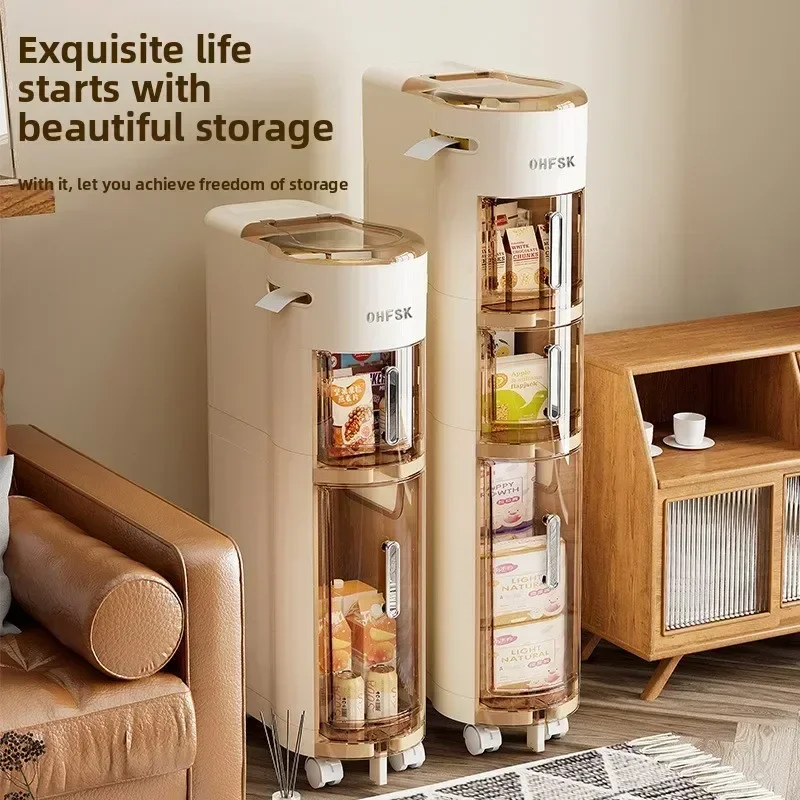 

Household crevice storage cabinet rack narrow side cabinet storage gap storage cabinet bathroom dust-proof multi-functional