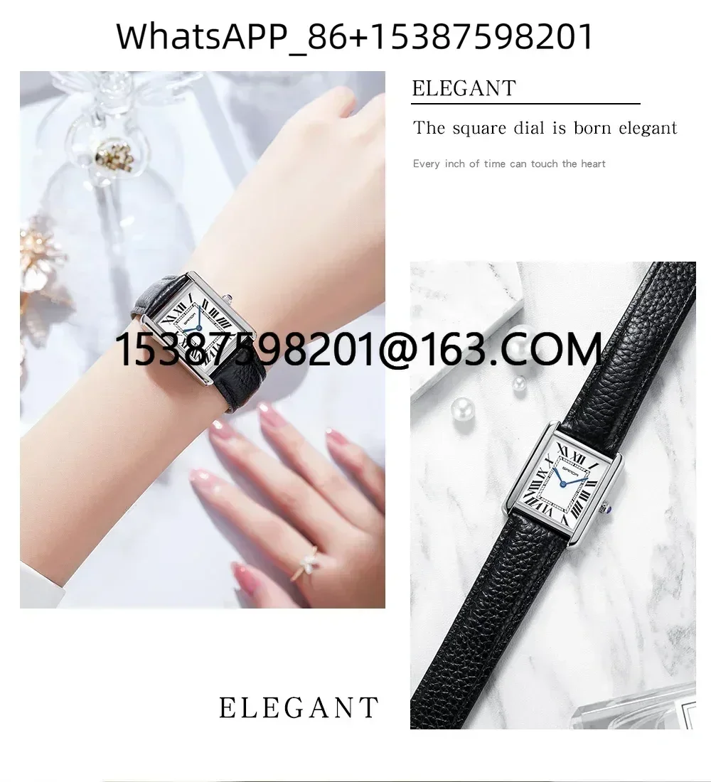 1108 New Roman Scale Couple Quartz Watch Belt Fashionable Trend Waterproof Simple Creative Quartz Men's and Women's Watch