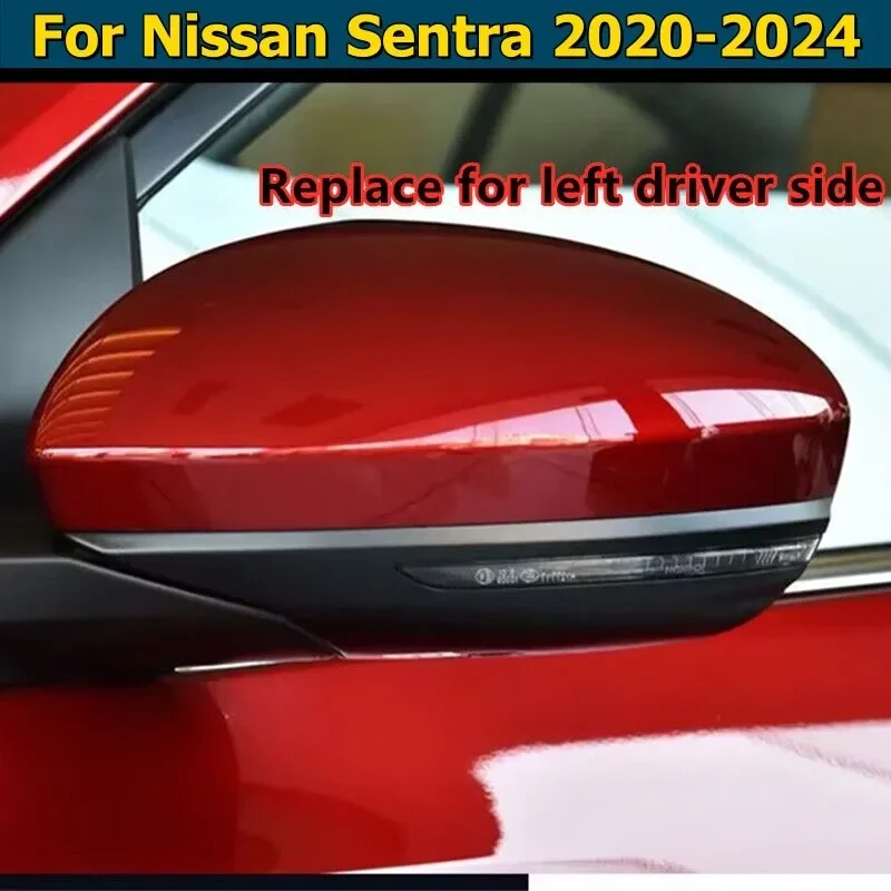 Red Left Driver Side Replace Cap Side Mirror Cover For Nissan Sentra 2020-2024