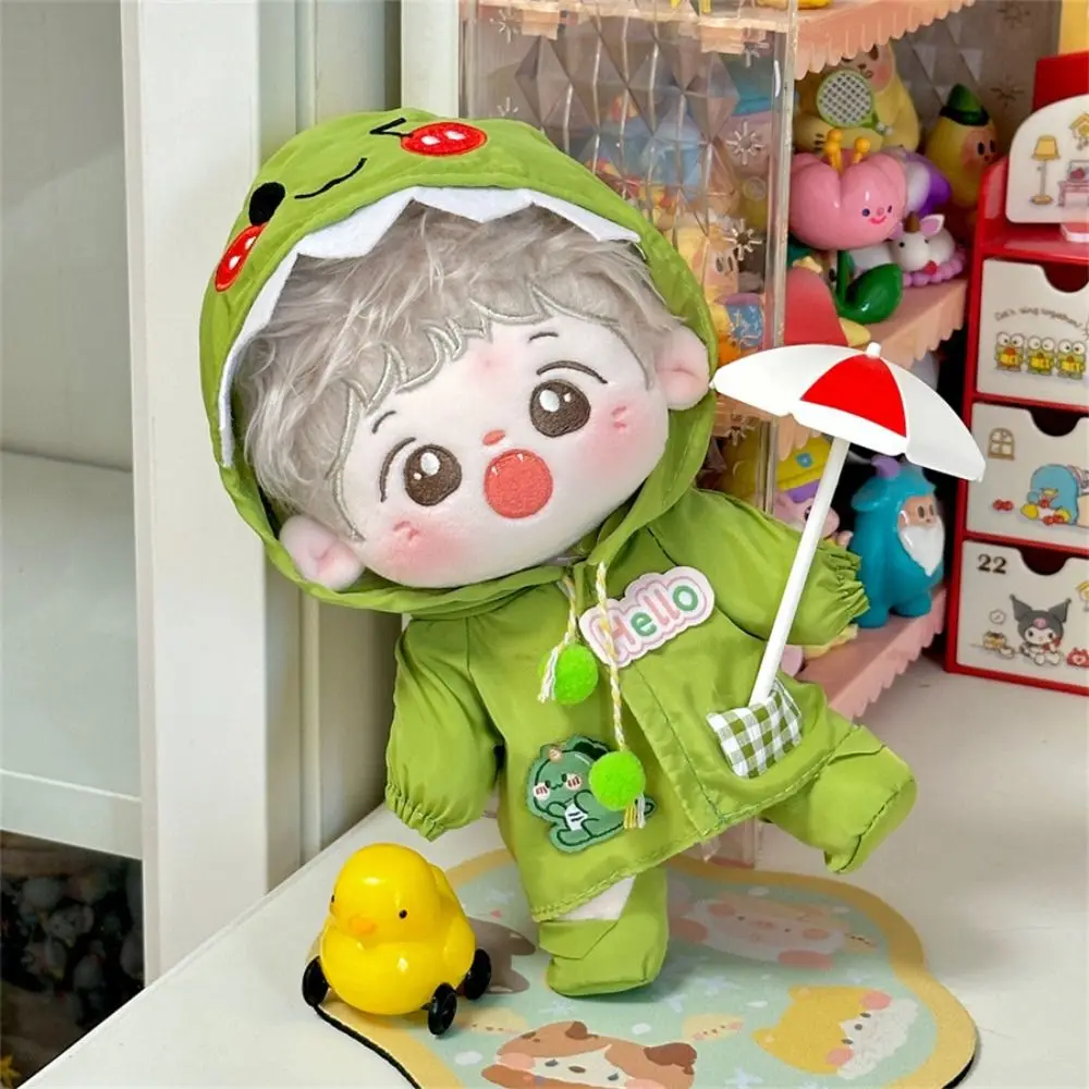 Dress Up 20cm Cotton Doll Clothes Outdoor Raincoat Onesuit 10cm Doll Outfit Dress Lovely Star Doll Clothes Children's Gift