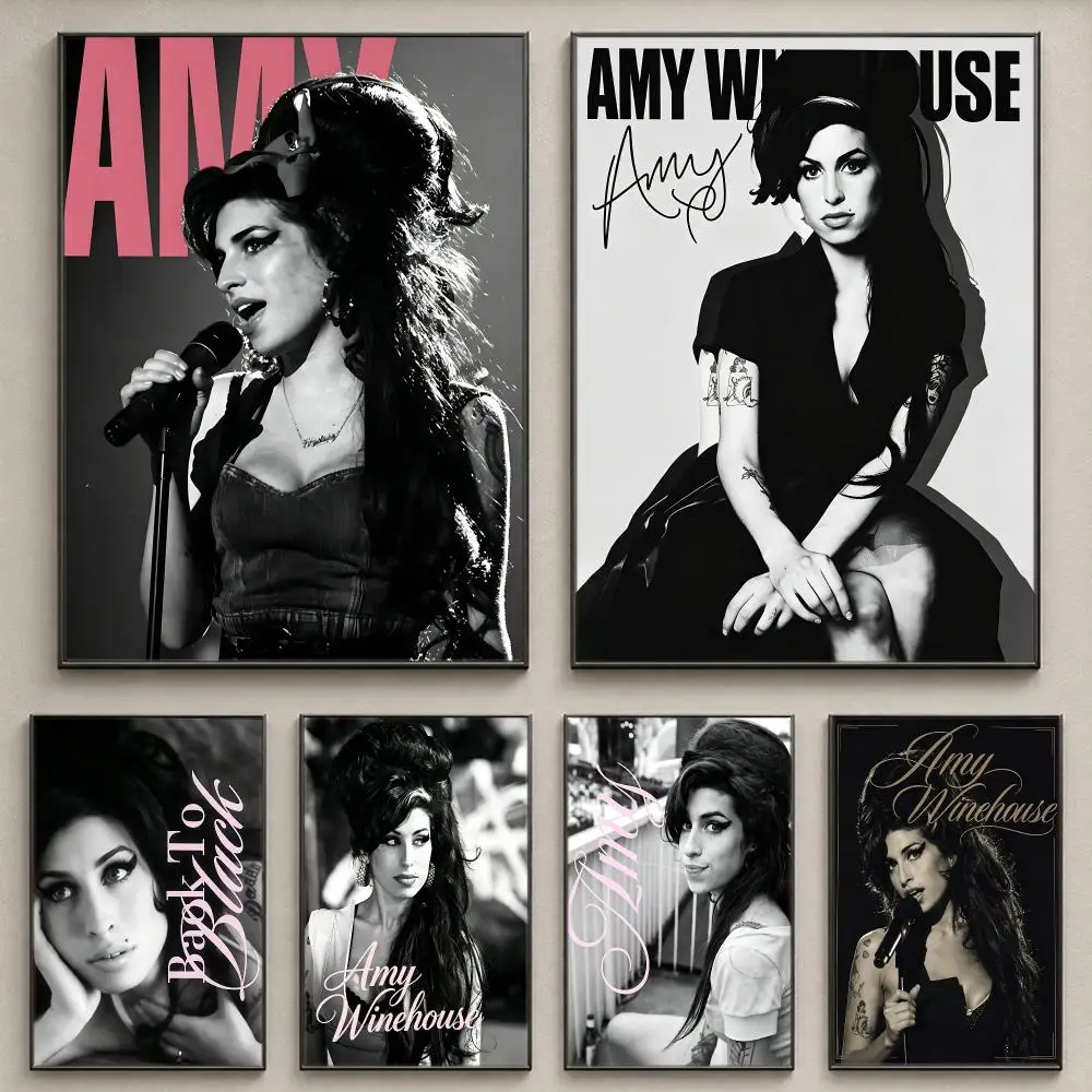 music Amy Winehouse Poster Poster Large Unframed Wall Art Modern Minimalist Decor Print for Living Room Home