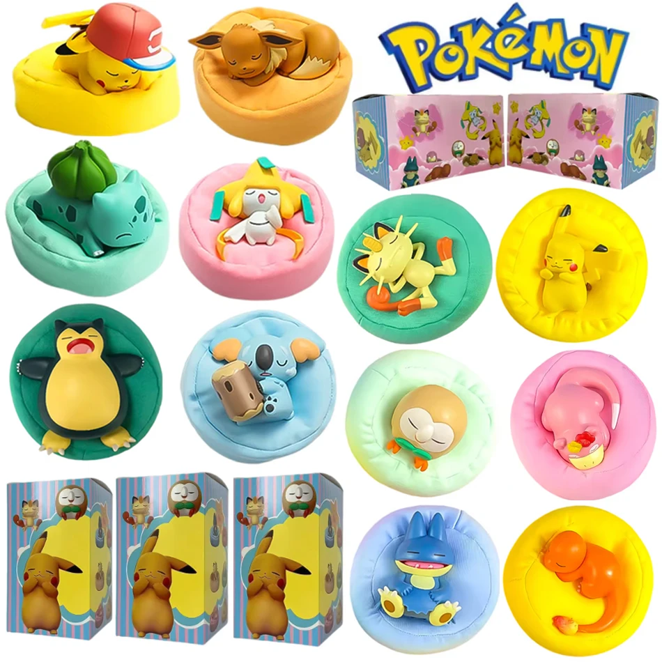 12-ピース-セットポケモンピカチュウフシギダネアニメフィギュアおもちゃ睡眠星空夢シリーズアクションフィギュア漫画車載誕生日ギフト