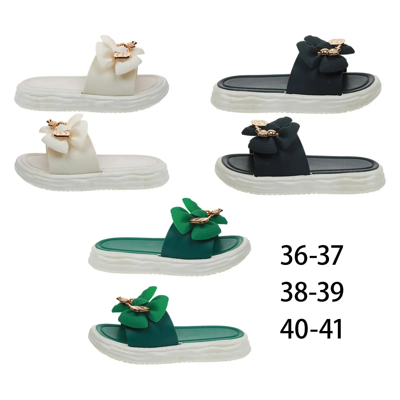 Slip on Sandals Bow Tie Shoes Fashion Sandals for Ladies Girls Travel Beach